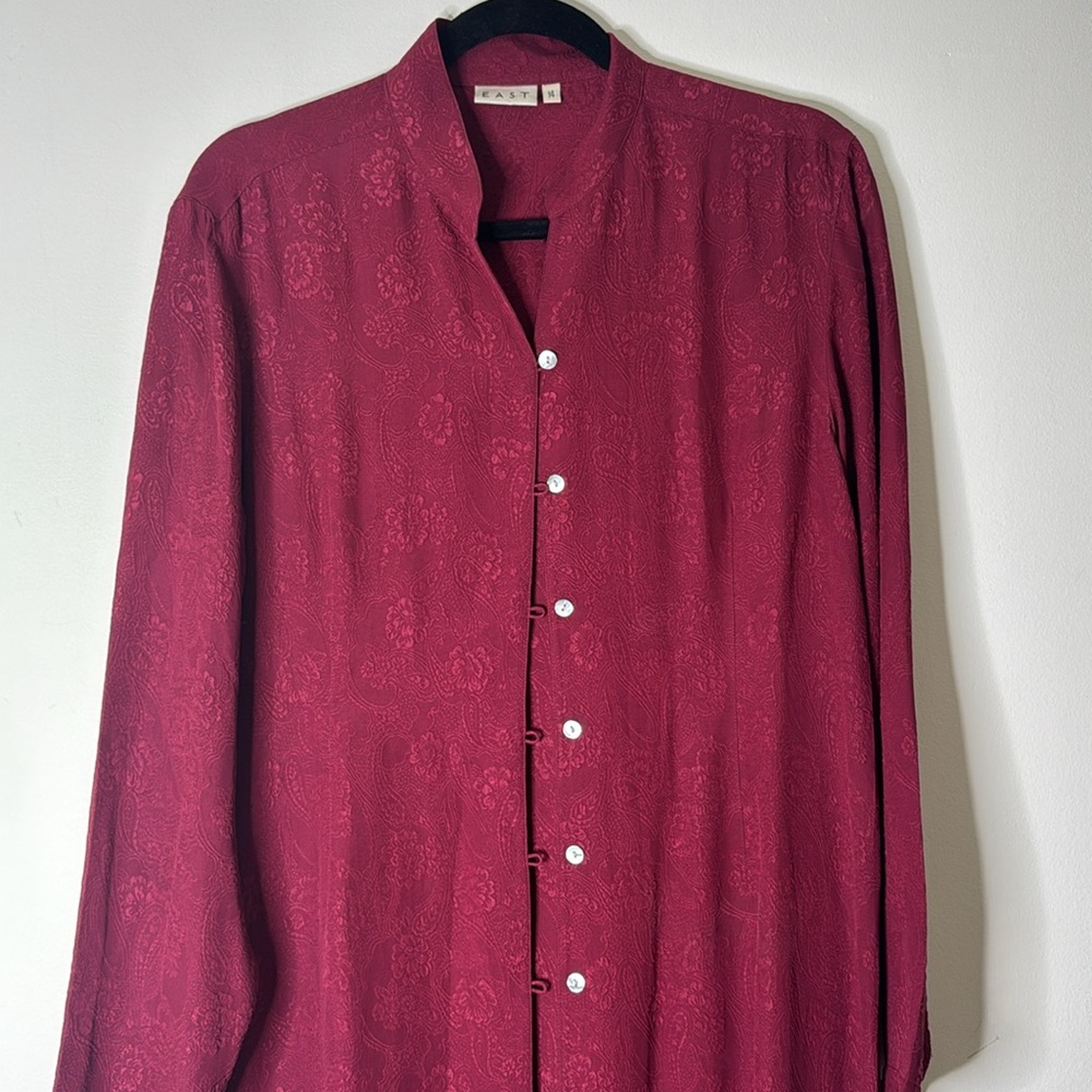 Silk Rose Burgundy Kaftan